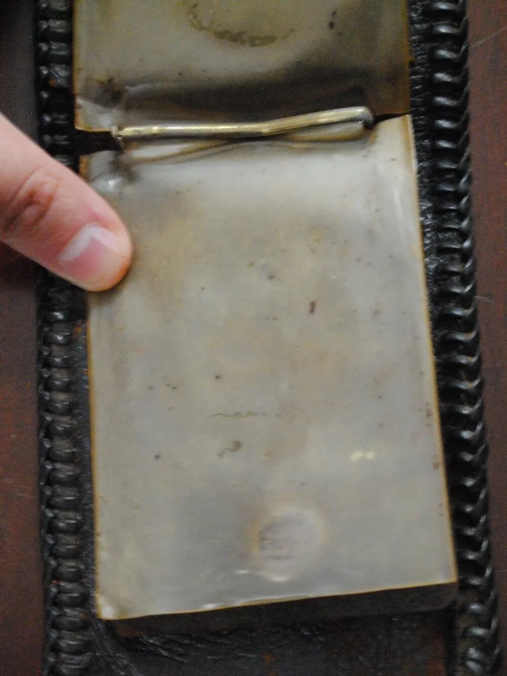 Vintage Handmade Men's Tooled Embossed Leather Bifold Wallet Western Monogrammed